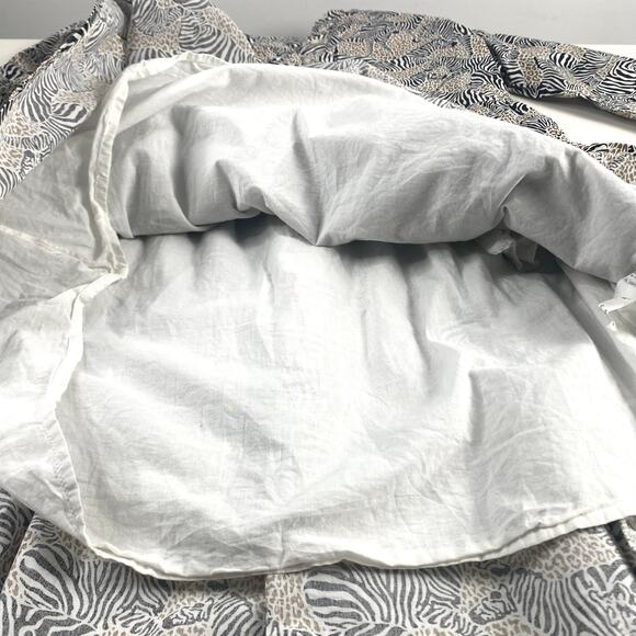 J. Crew Zebra Safari Animal Print Tiered Pocket Dress Sz S - Picture 8 of 8